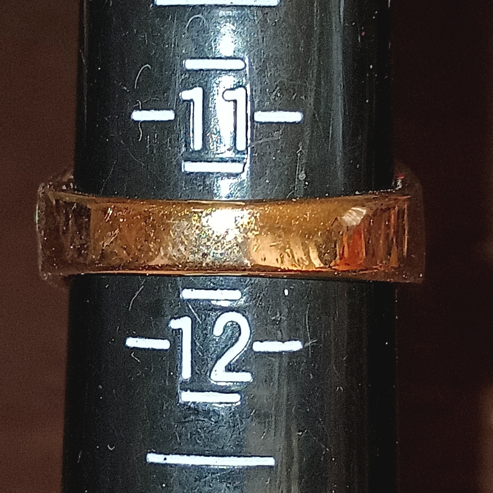 18 Karat Heavy Gold Electroplate HGE Tiger's Eye Nugget Ring Size 11.5 - Picture 4 of 4
